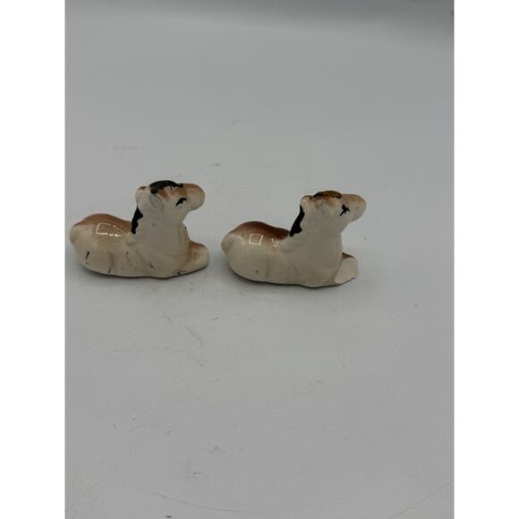 Vintage Porcelain Ceramic Glazed Finish Set Of 3 Foal Figurines JAPAN Pony Horse - Picture 3 of 6